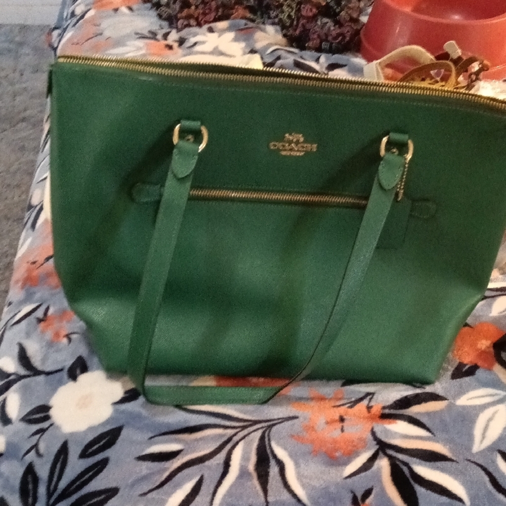 Coach Emerald Green Tote Bag